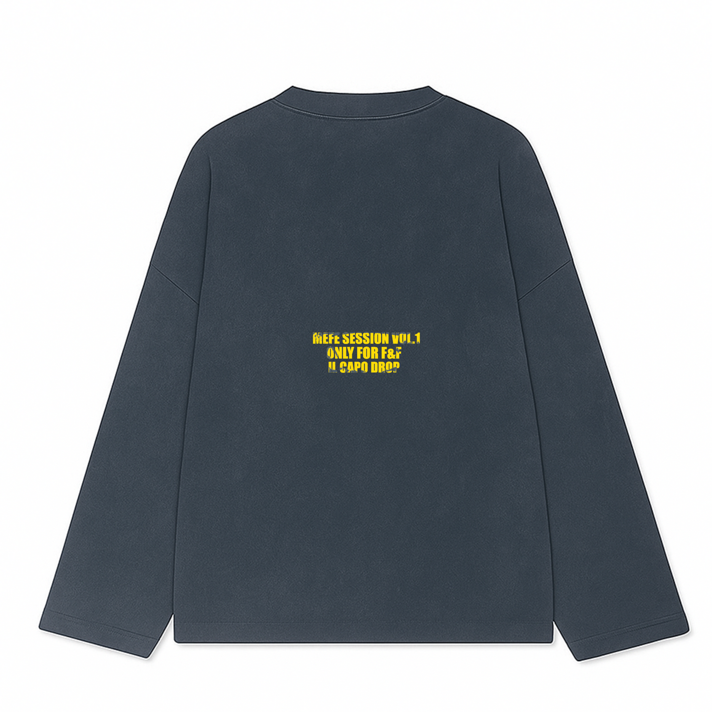 "IL CAPO SESSION” CREWNECK NAVY WASHED