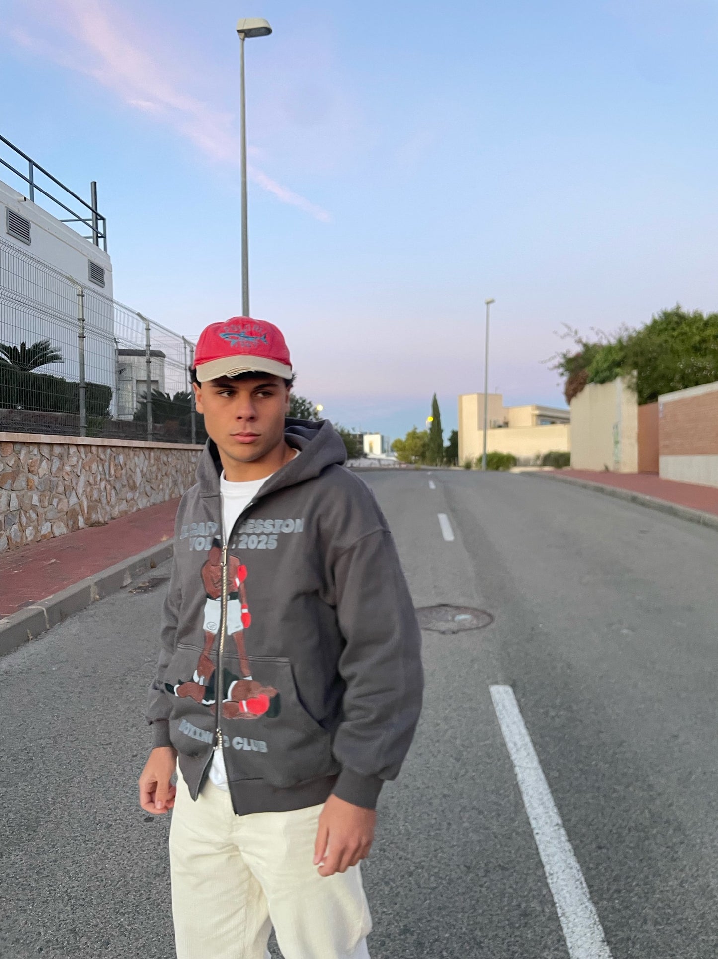 “IL CAPO SESSION” BLACK WASHED HOODIE ZIPPER