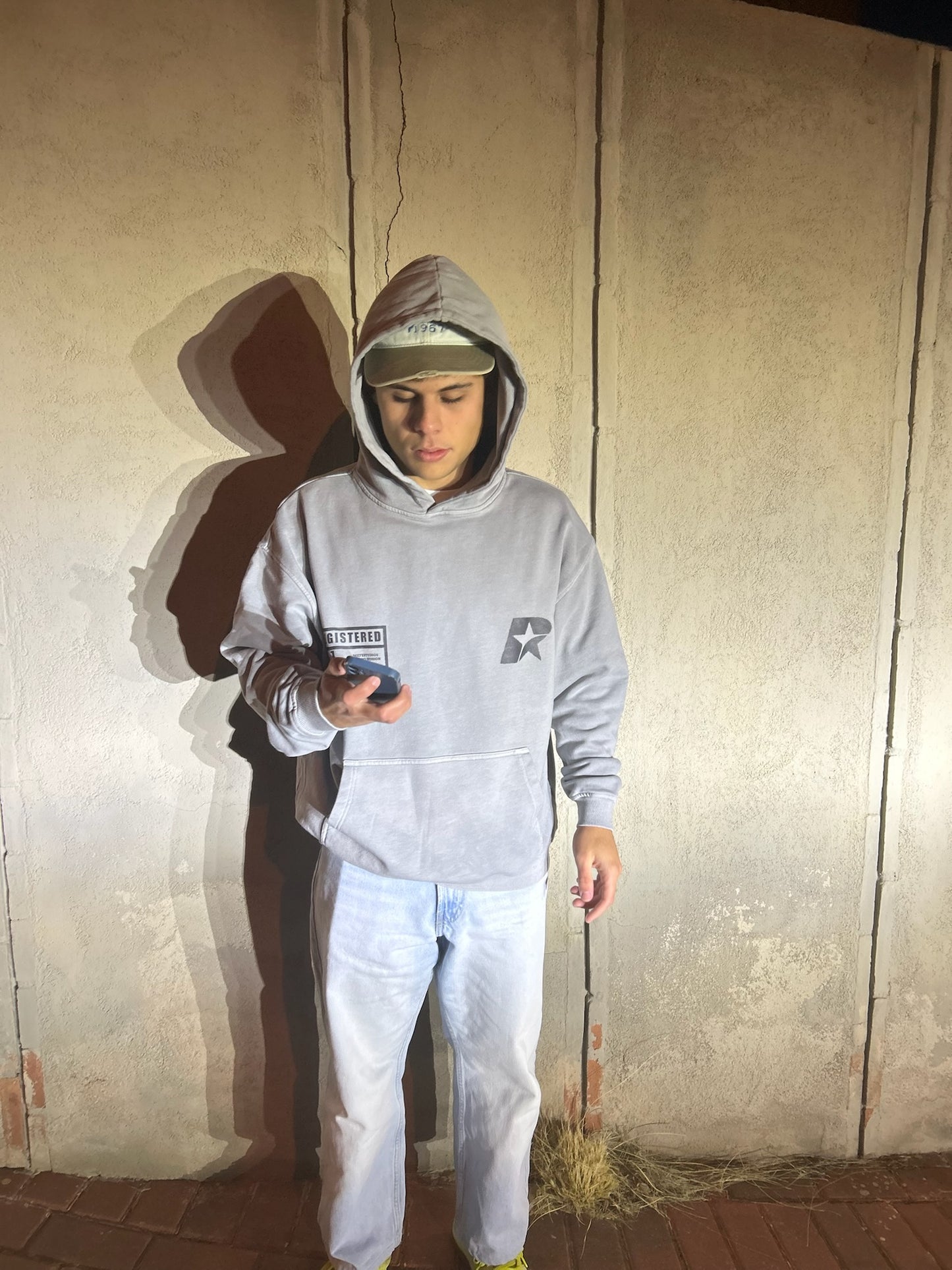 “IL CAPO SESSION” GREY WASHED HOODIE