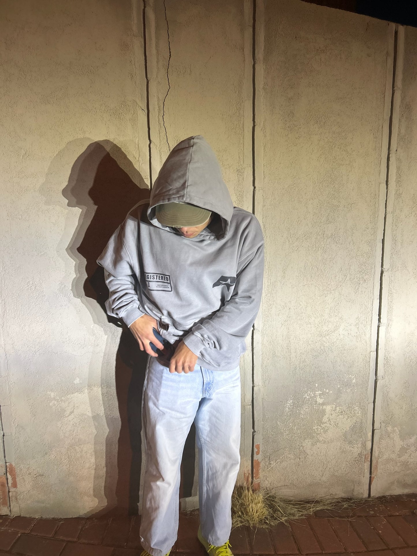 “IL CAPO SESSION” GREY WASHED HOODIE