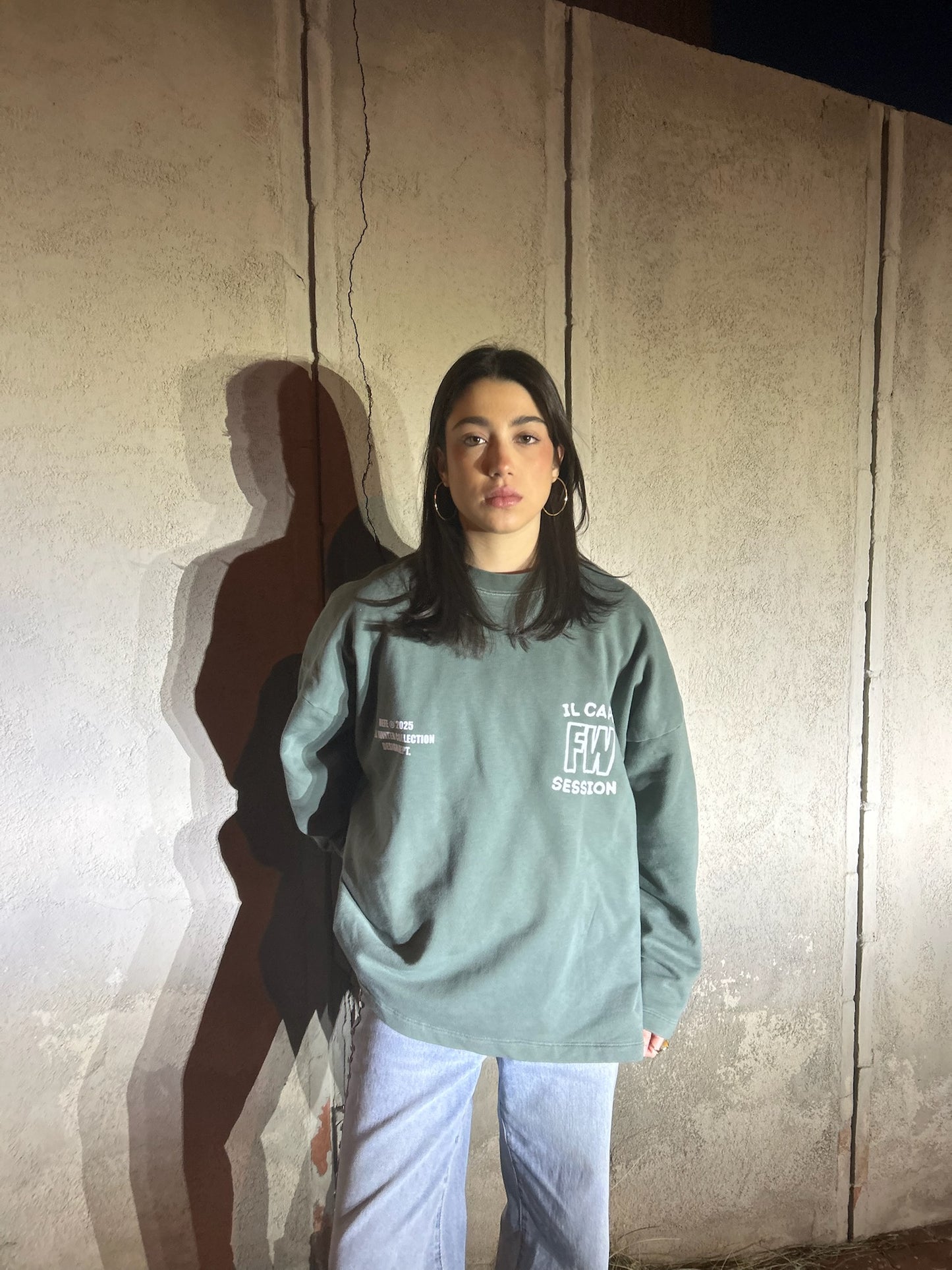 “IL CAPO SESSION” GREEN WASHED CREWNECK